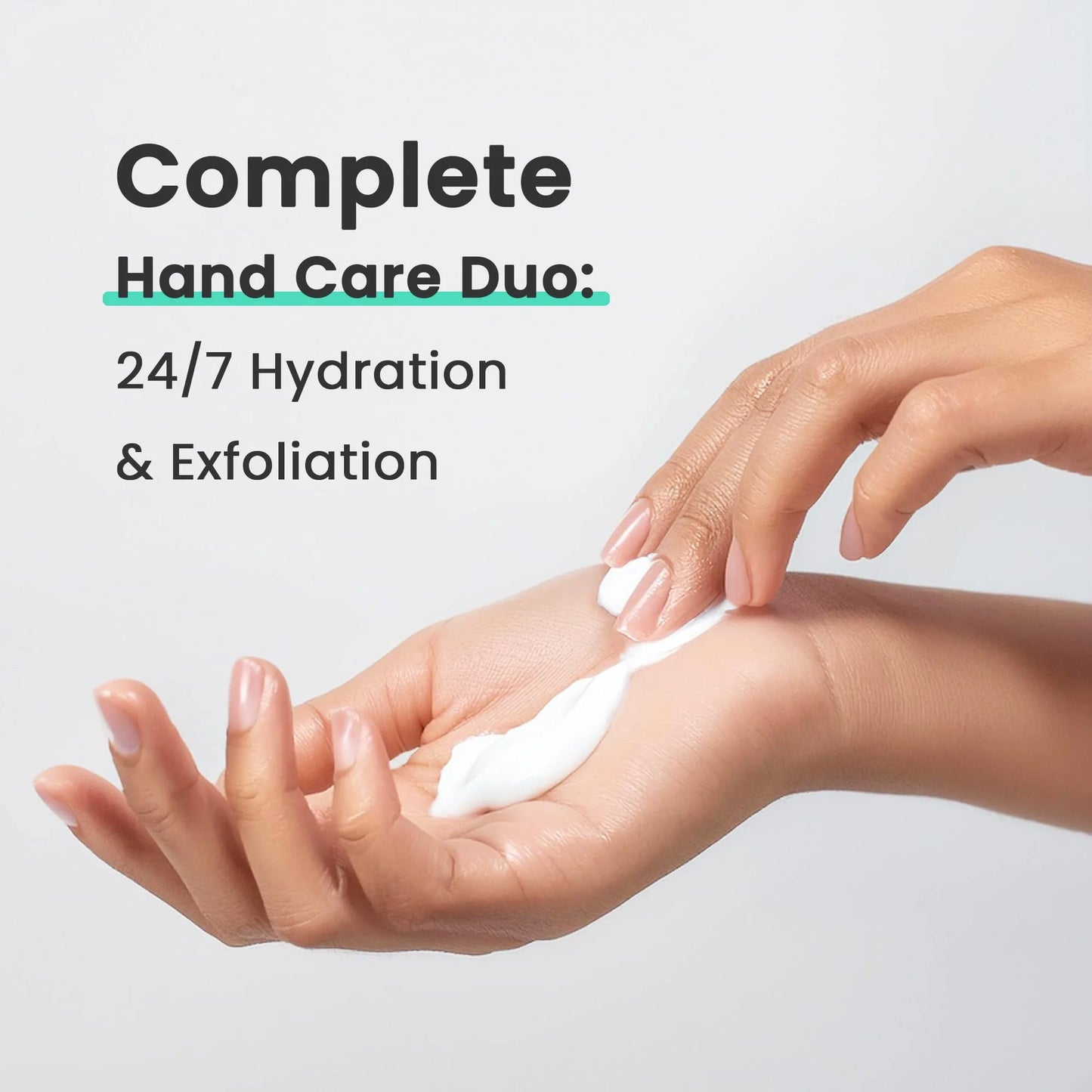 Day and Night Therapeutic Hand Cream for Dry, Cracked Hands - AM Lightweight Moisturizing Exfoliator & PM Overnight Renewal Lotion Softening Hydrating Treatment Unscented - Pack of 2