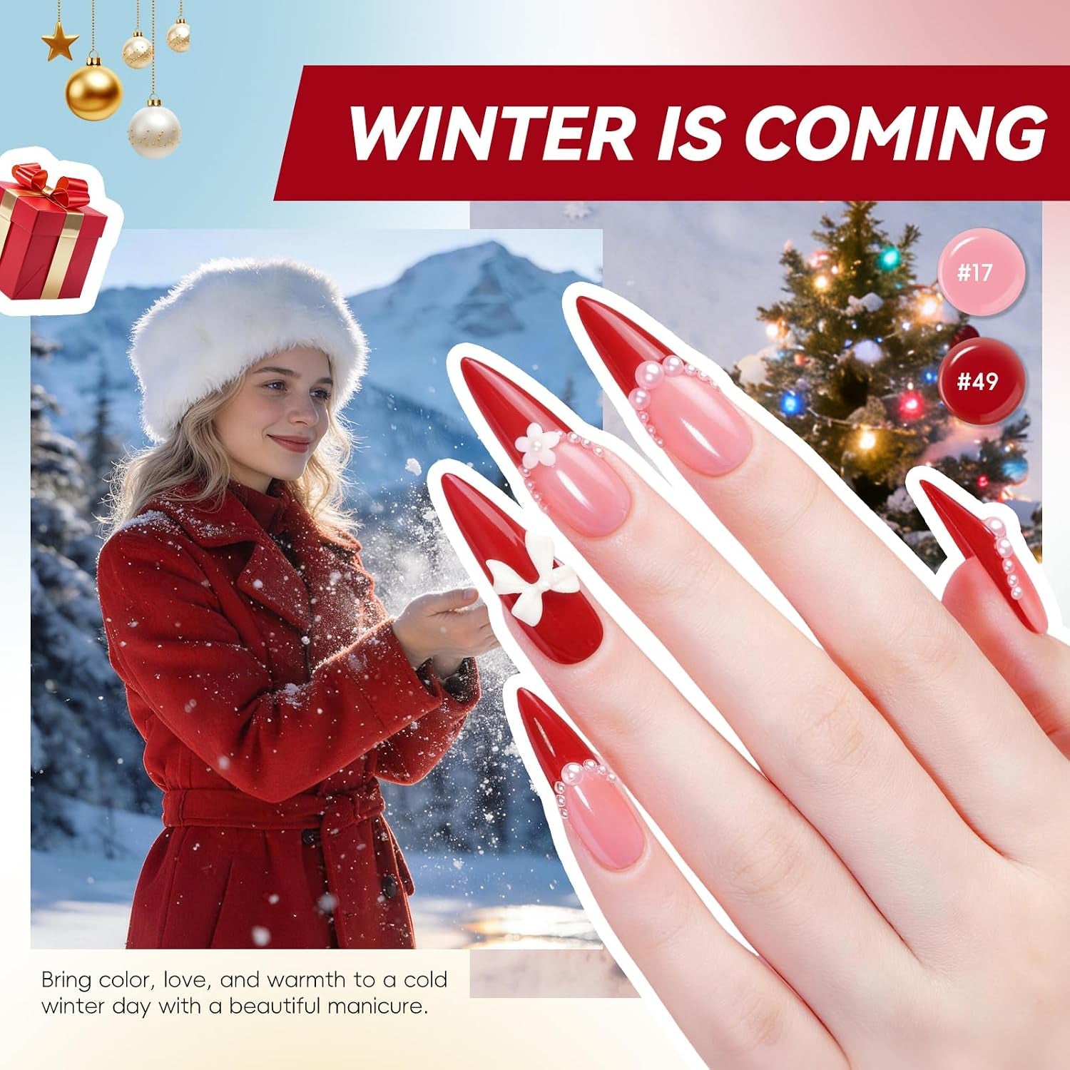 66Pcs Gel Nail Kit with U V Light and Drill, 35 Colors Summer Gel Polish Set 5Pcs Top Base Coat Nail Art Starter Complete French Gel Manicure Kit Gifts for Women Girls