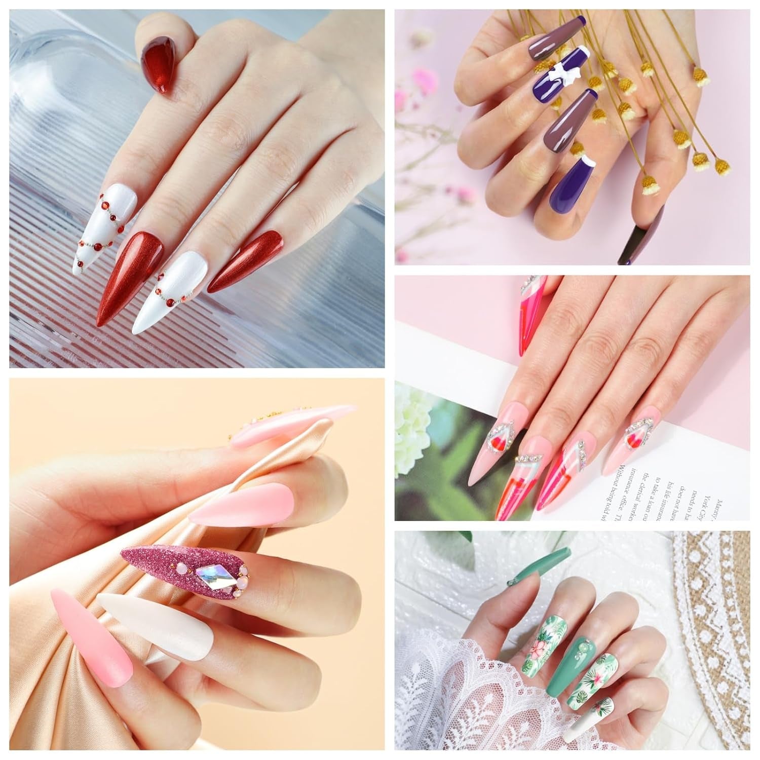 66Pcs Gel Nail Kit with U V Light and Drill, 35 Colors Summer Gel Polish Set 5Pcs Top Base Coat Nail Art Starter Complete French Gel Manicure Kit Gifts for Women Girls